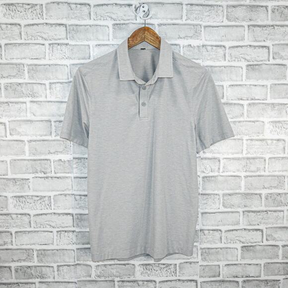 Lululemon Vent Tech Polo Shirt Short sleeve in Gray fits Men's Small - Picture 1 of 6
